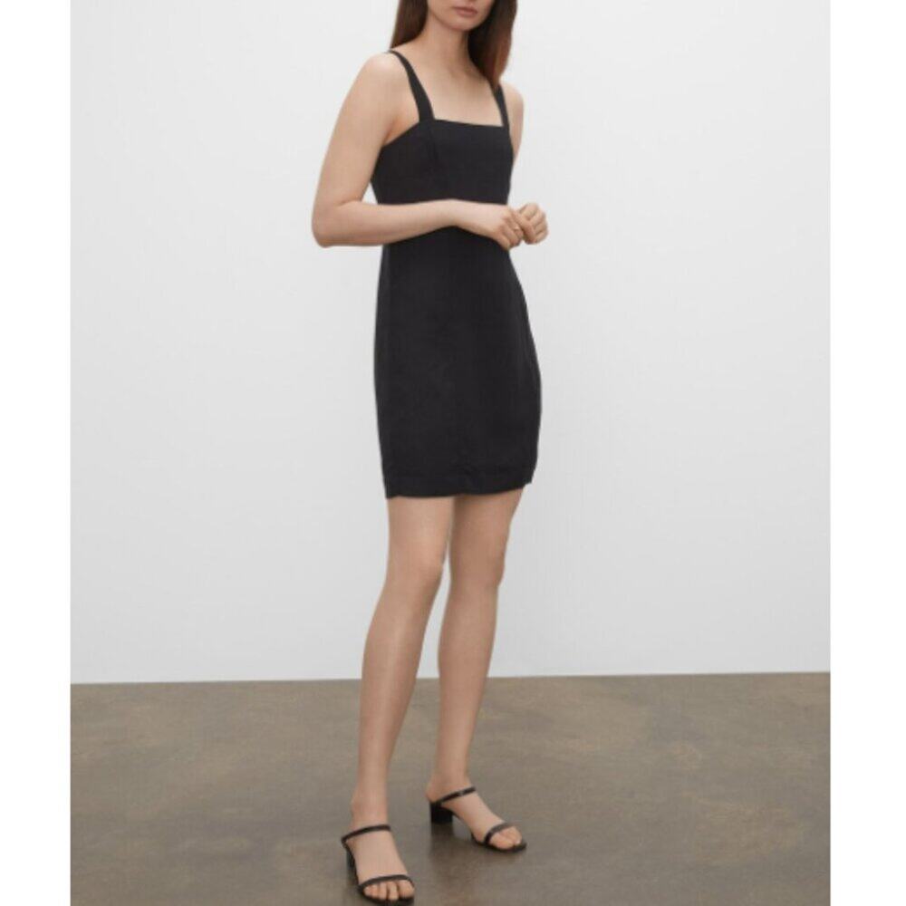 Club Monaco Size 10 Black Mini Dress NWT Lagenlook Heritage Neutral Old Money